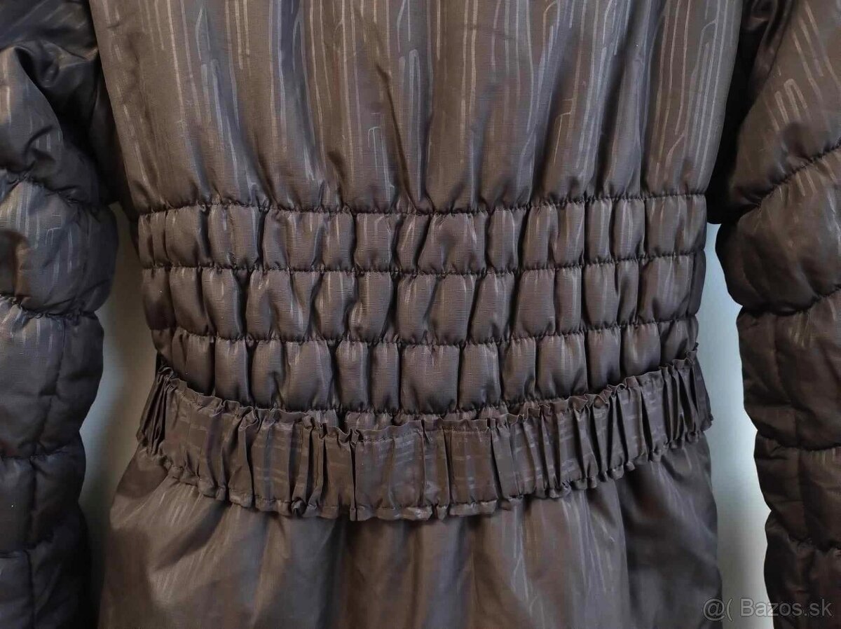 Dámsky hnedý zimný kabát bez kapuce (Authority) - 6