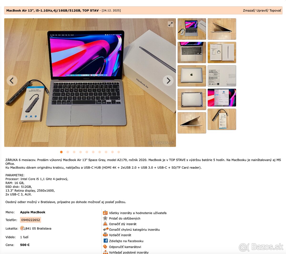 MacBook - ZÁRUKA 6 mesiacov - 6