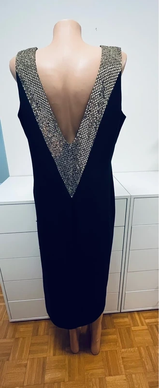 Elegantné Čierne Šaty Millennium s Oslnivými Zlatými Trbliet - 6