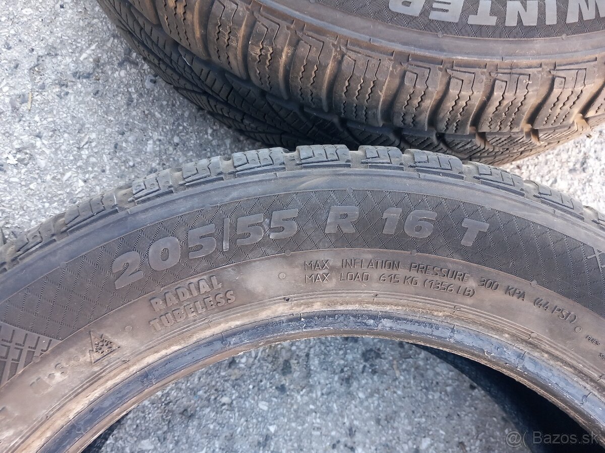Predám zimné pneu 205/55 R16 T - 6