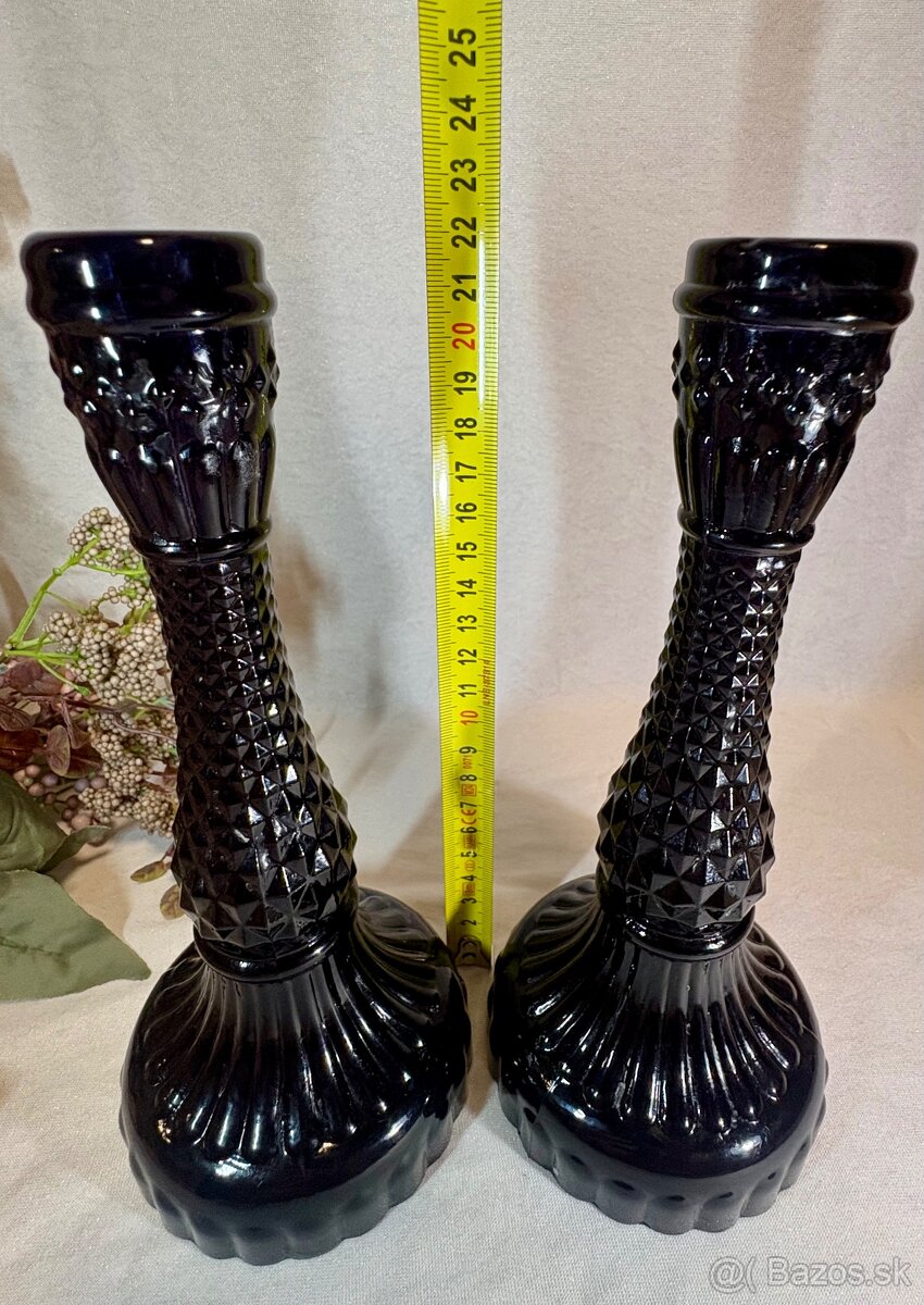 Párové svietniky hrubé sklo - 6