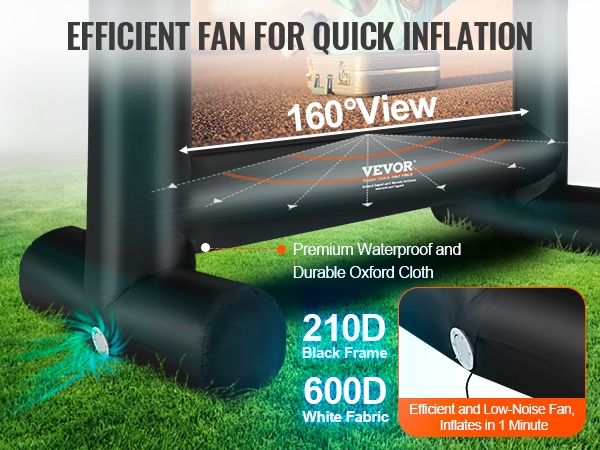VEVOR 426cm nafukovacie plátno - 6