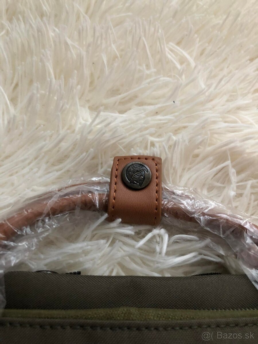 Batoh Fjällräven Kanken military s hnedými prvkami - 6