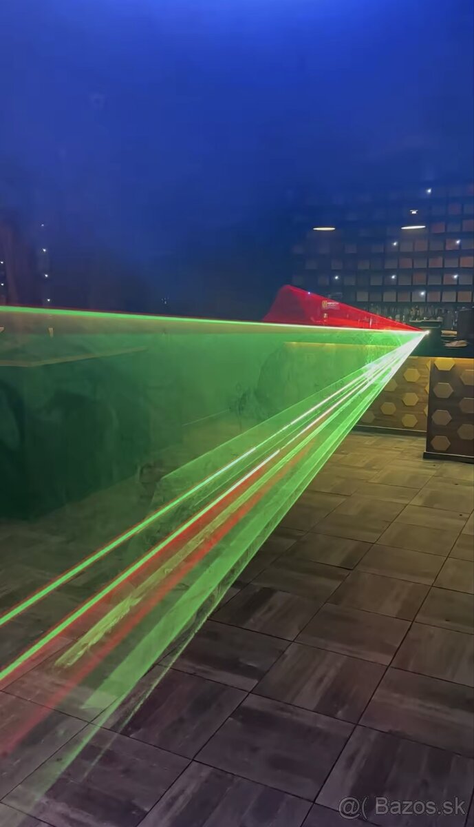 Laser RGB silný 5W - Bluetooth, plnofarebný - 6