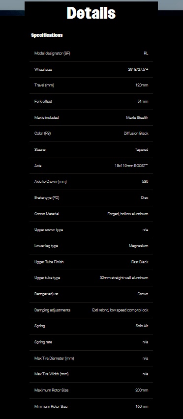 Vidlica RockShox Revelation RL 120mm / BOOST / - 6