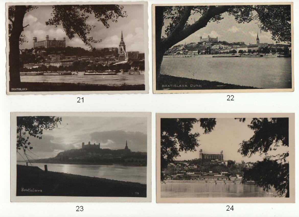 Staré čiernobiele a farebné pohľadnice Bratislava - 6