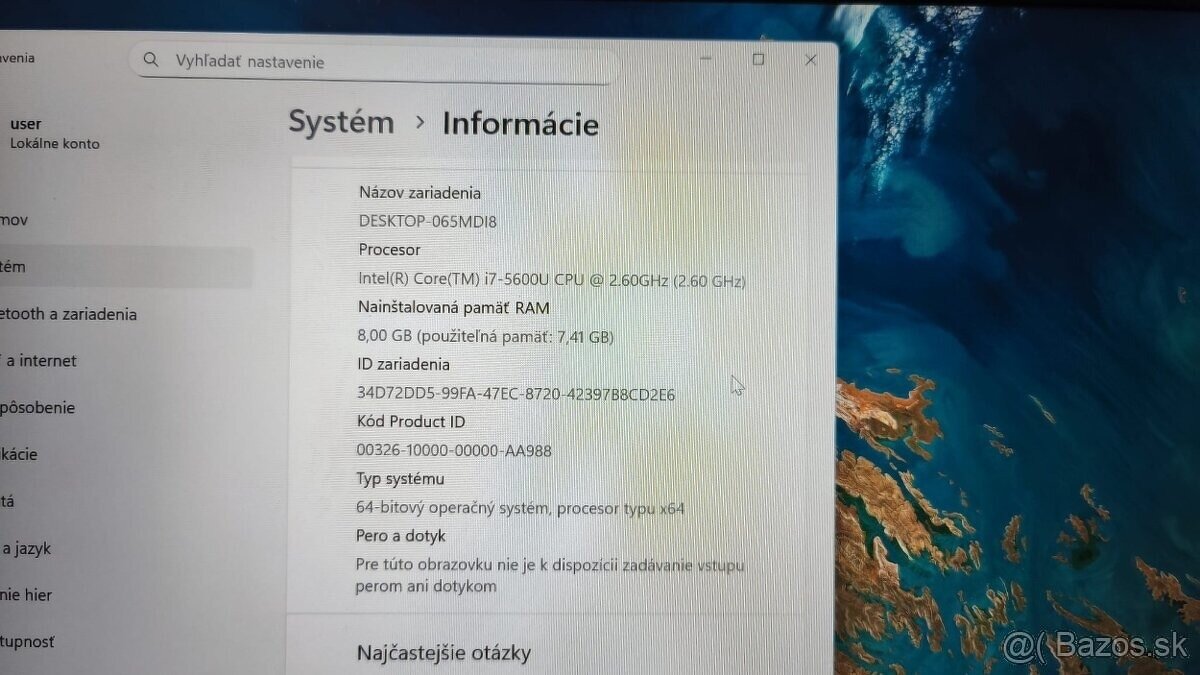 HP EliteBook 840 G2, Intel core I7, 8gb RAM, 240gb SSD - 6