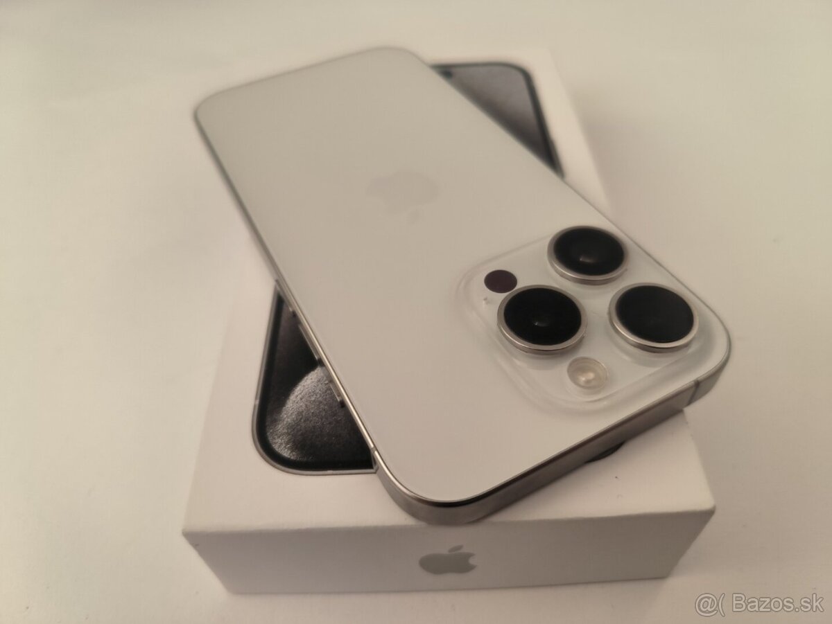apple iphone 15 PRO 128gb White Titanium / Batéria 100% - 6