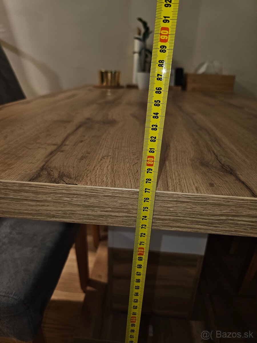 Predám veľký jedálenský stôl so stoličkami + menší stolík - 6