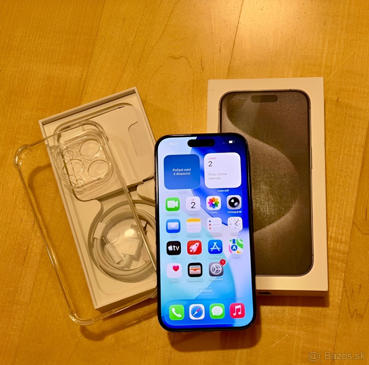 IPhone 15 Pro Black Titanium BATERIE 100% TOP - 6