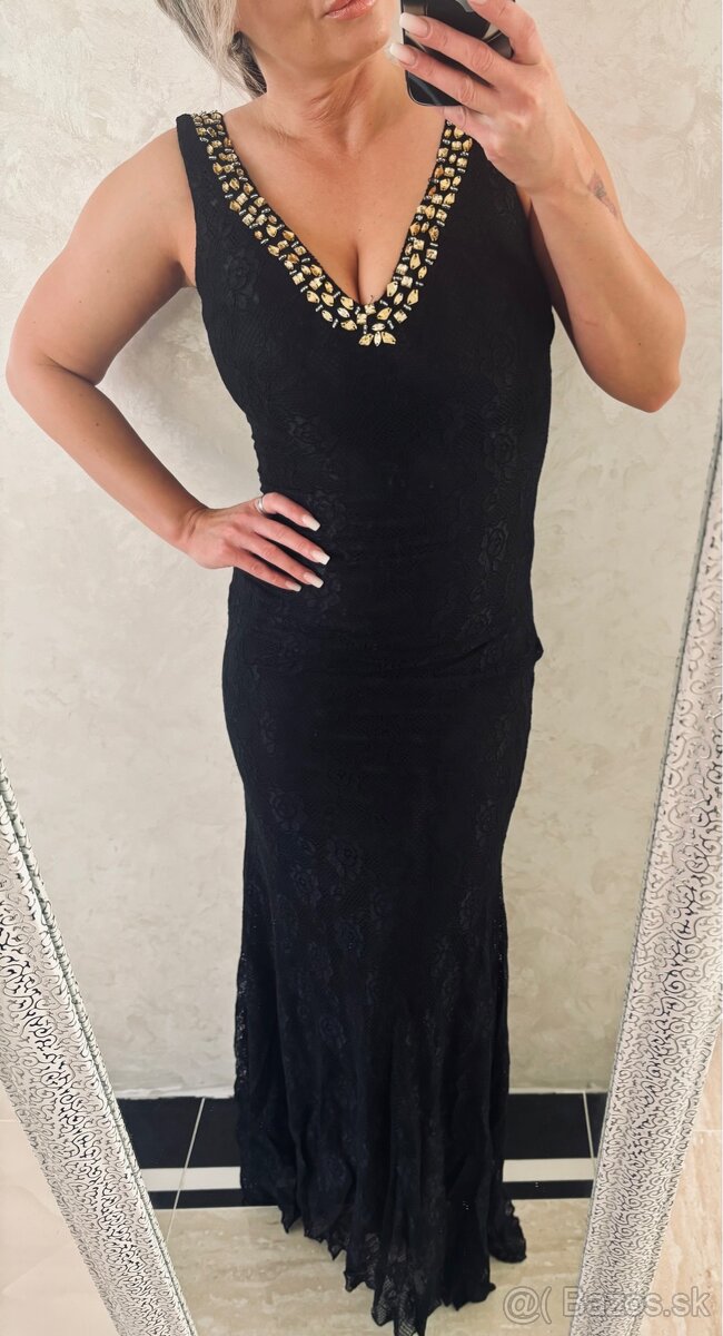 Damske spoločenske šaty čierne - 6