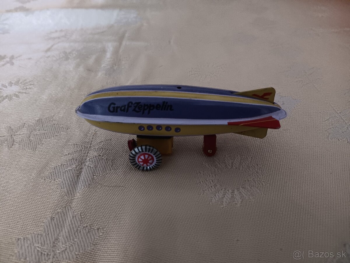 Stará plechová hračka - Zeppelin - 6