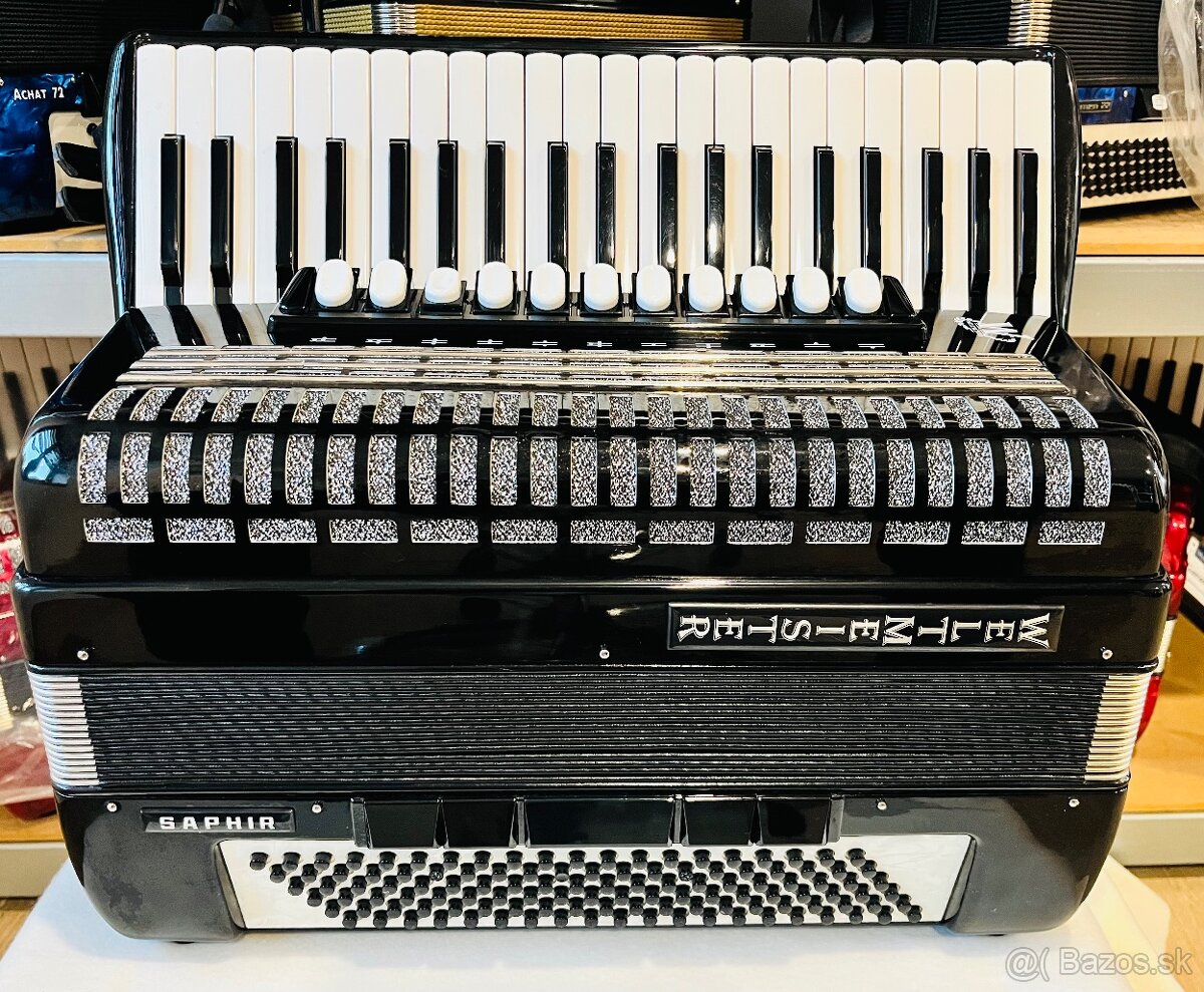 Predám akordeón WELTMEISTERS SAPHIR 120 BASOVÝ VÝBORNÝ STAV - 6