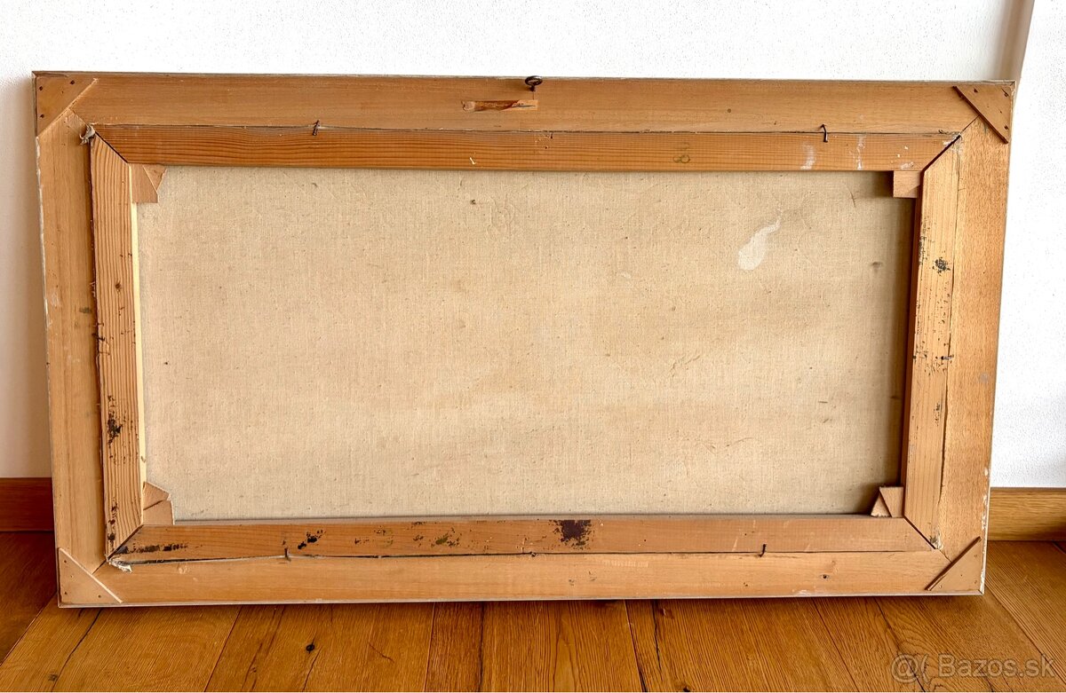 Starý obraz olejomalba na plátně - 6