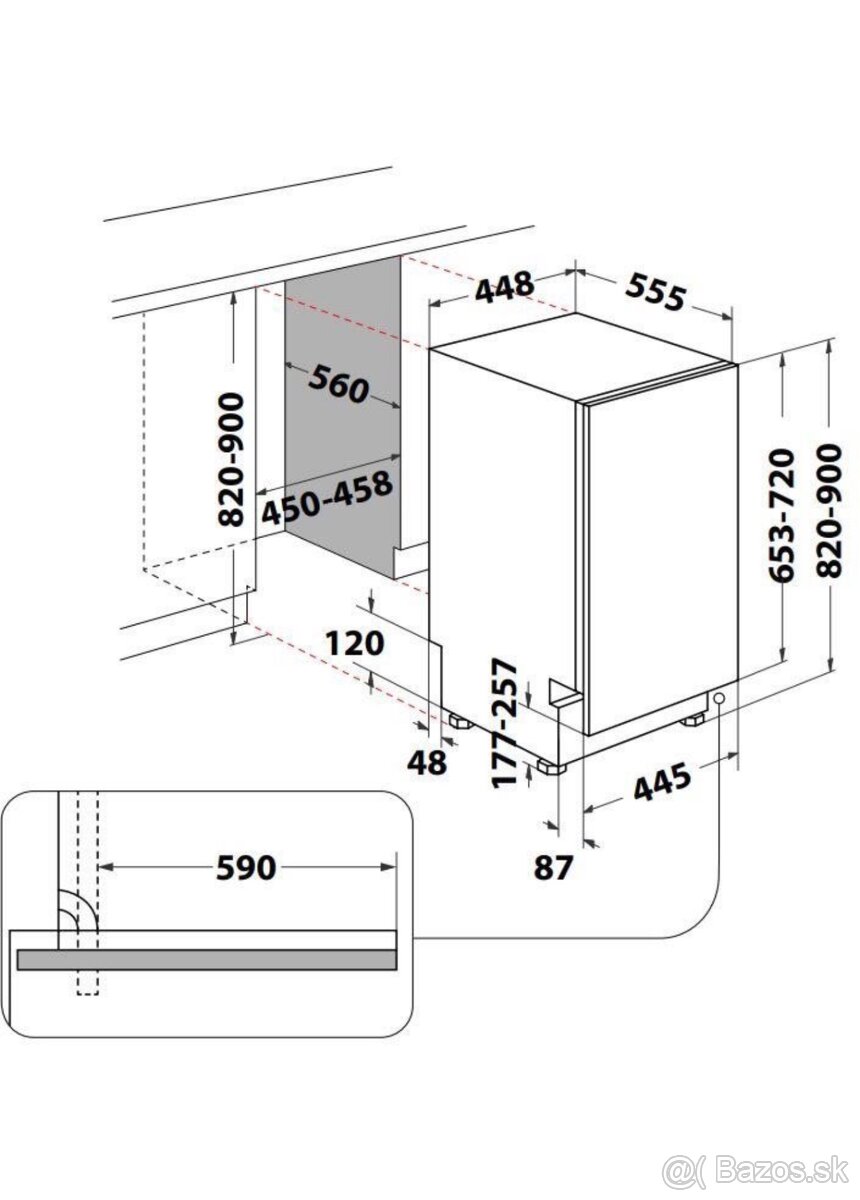 Nepoužitá/ešte zabalená umývačka riadu WHIRLPOOL WSIC 3M27 C - 6