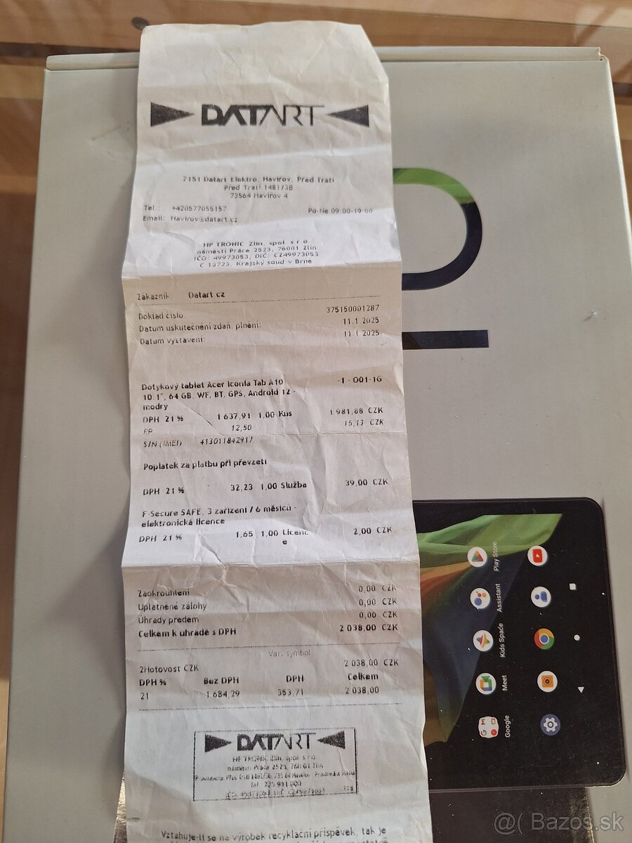 Acer Iconia Tab A10 4 GB / 64,záruka - 6
