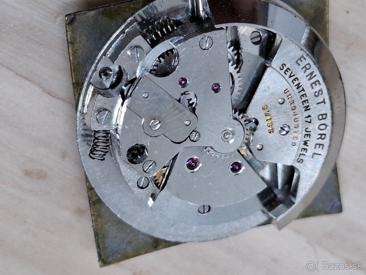 Predám funkčné náramkové hodinky ERNEST BOREL Automatic Swis - 6