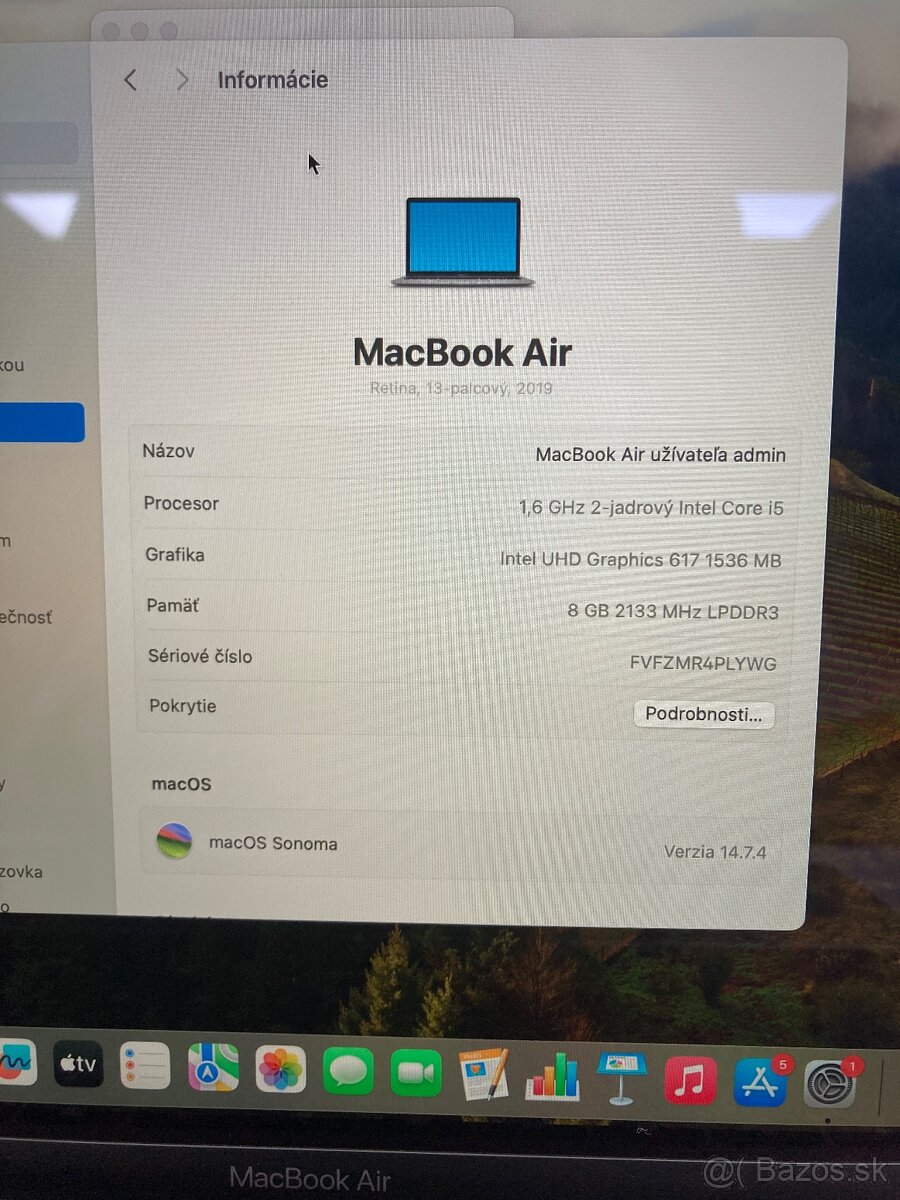 Apple MacBook Air (Retina, 13", 2019) Silver - Nová batéria - 6