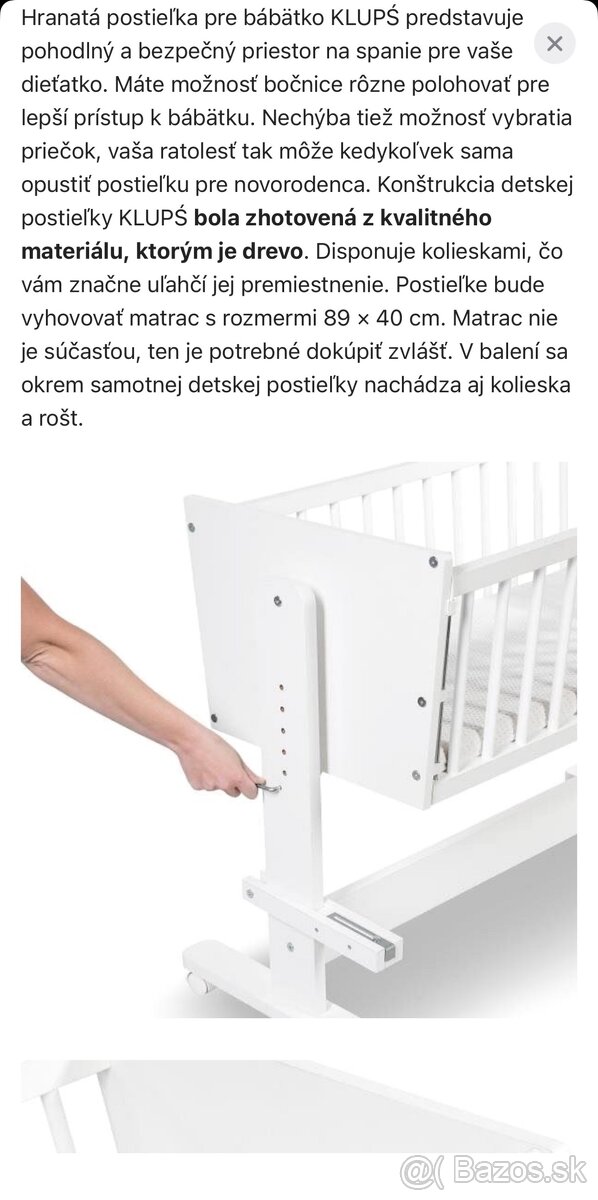 Kolíska / prístavná postieľka - 6