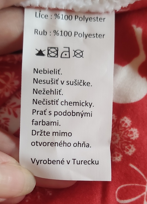 červená vianočná deka - 6