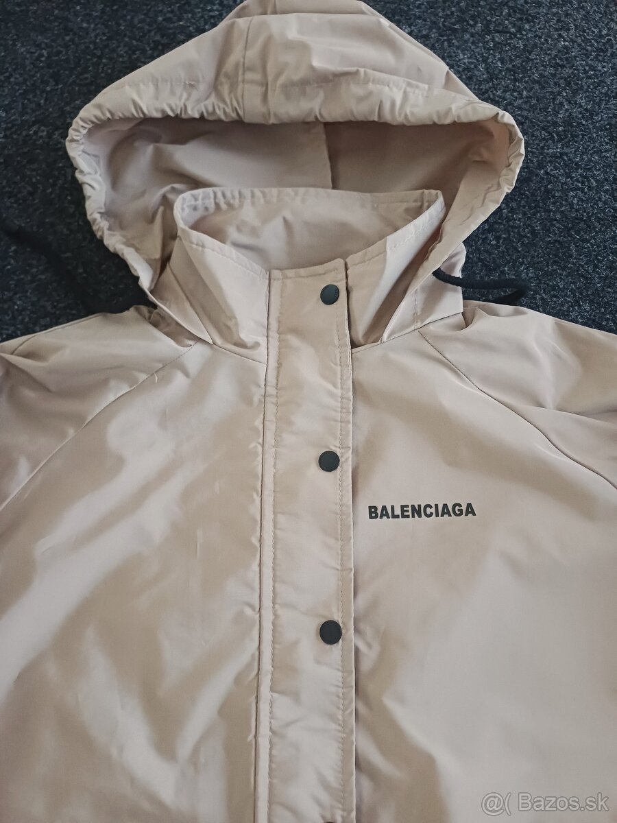 Balenciaga - bežové pončo s kapucňou - 6