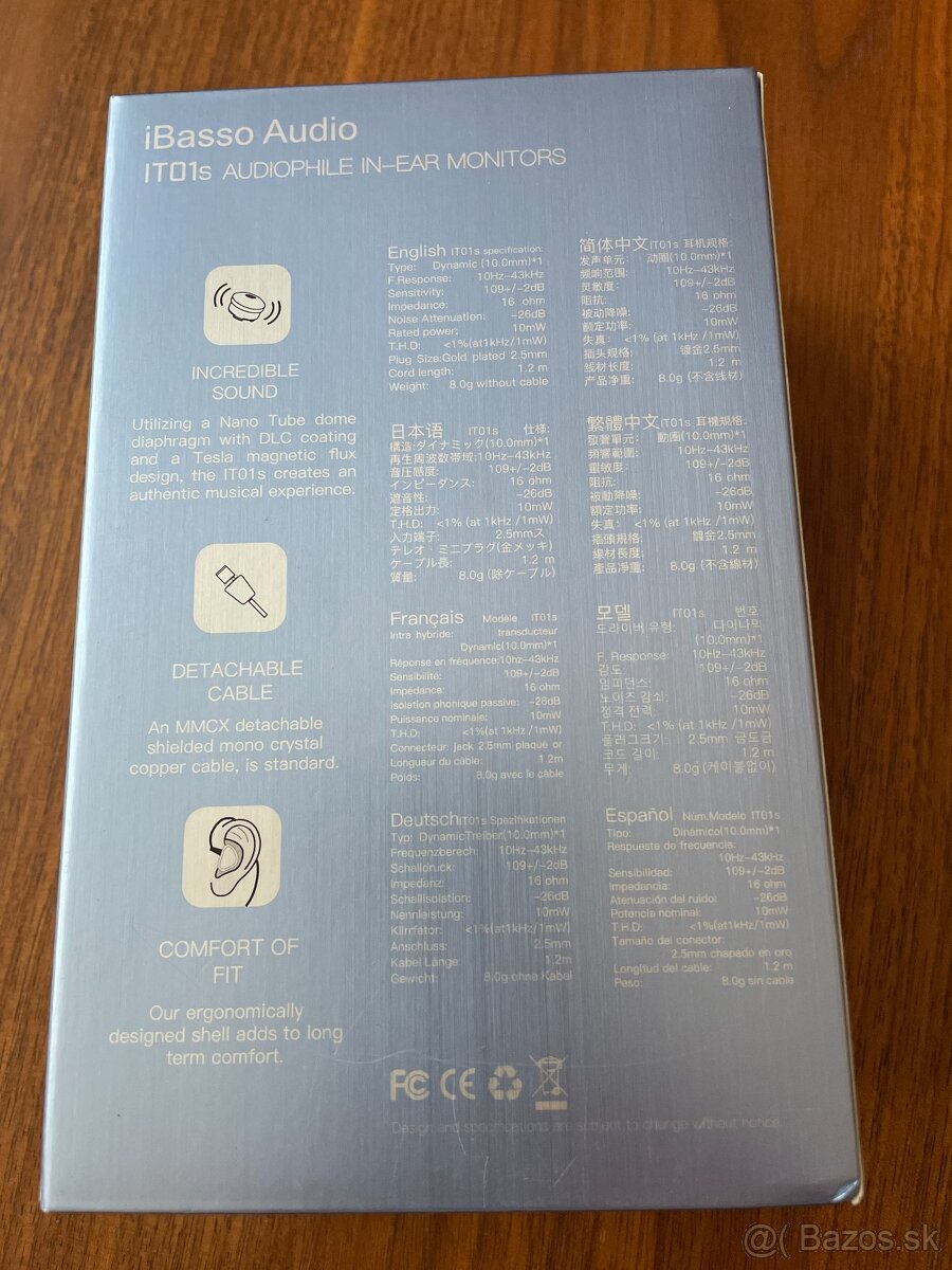 Predám sluchadlá Ibasso IT01s - 6