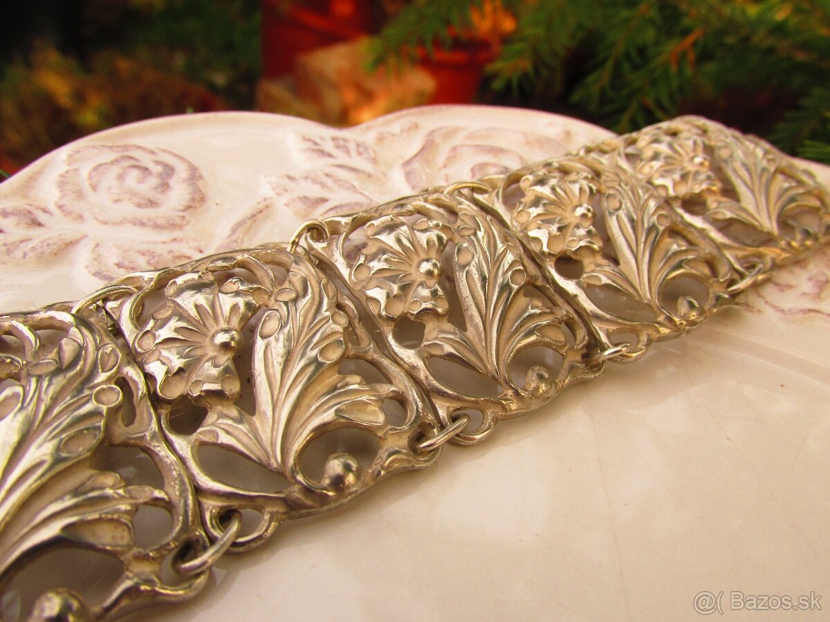 Starý strieborný náramok, Ag 925 - 6