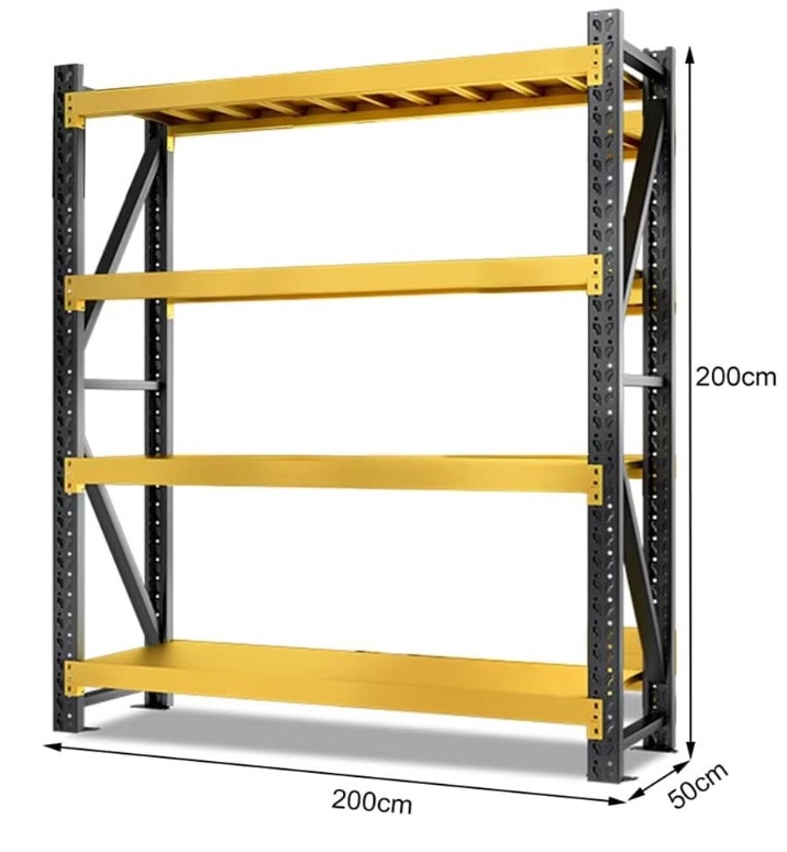 Kovový regal 2m, nosnosť 1200kg - 6