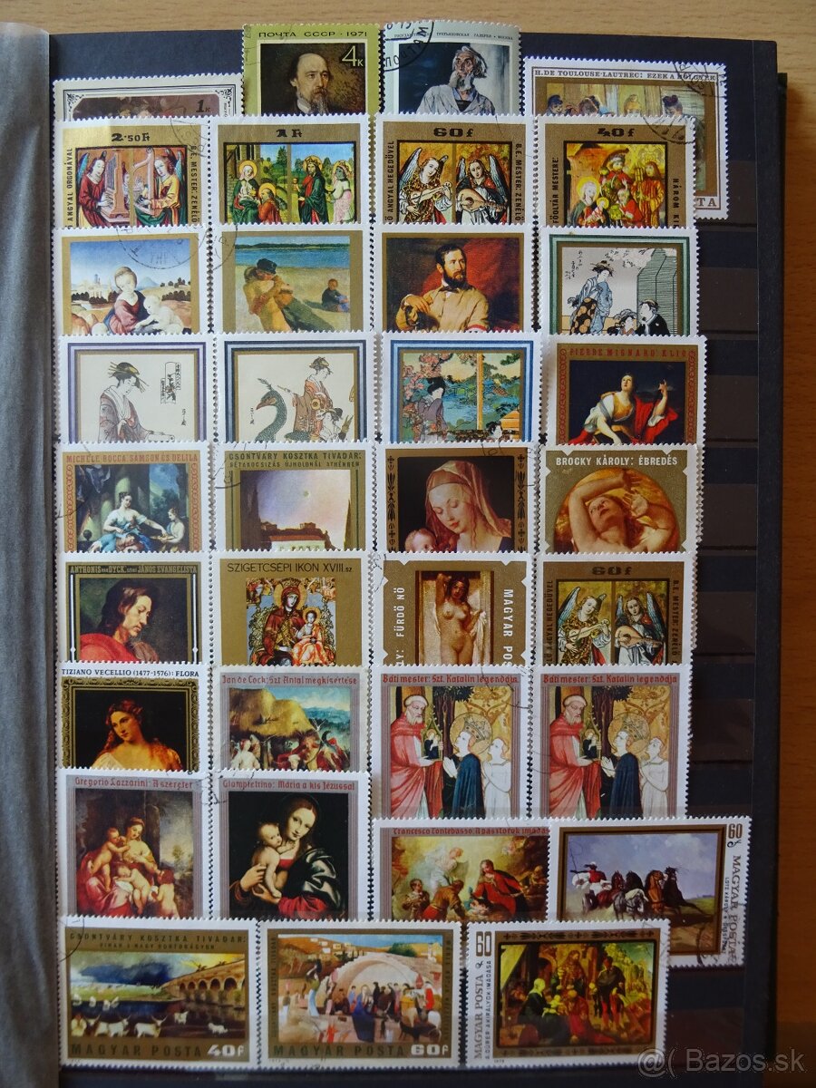 Pekná zbierka známok UMENIE 2 - 6