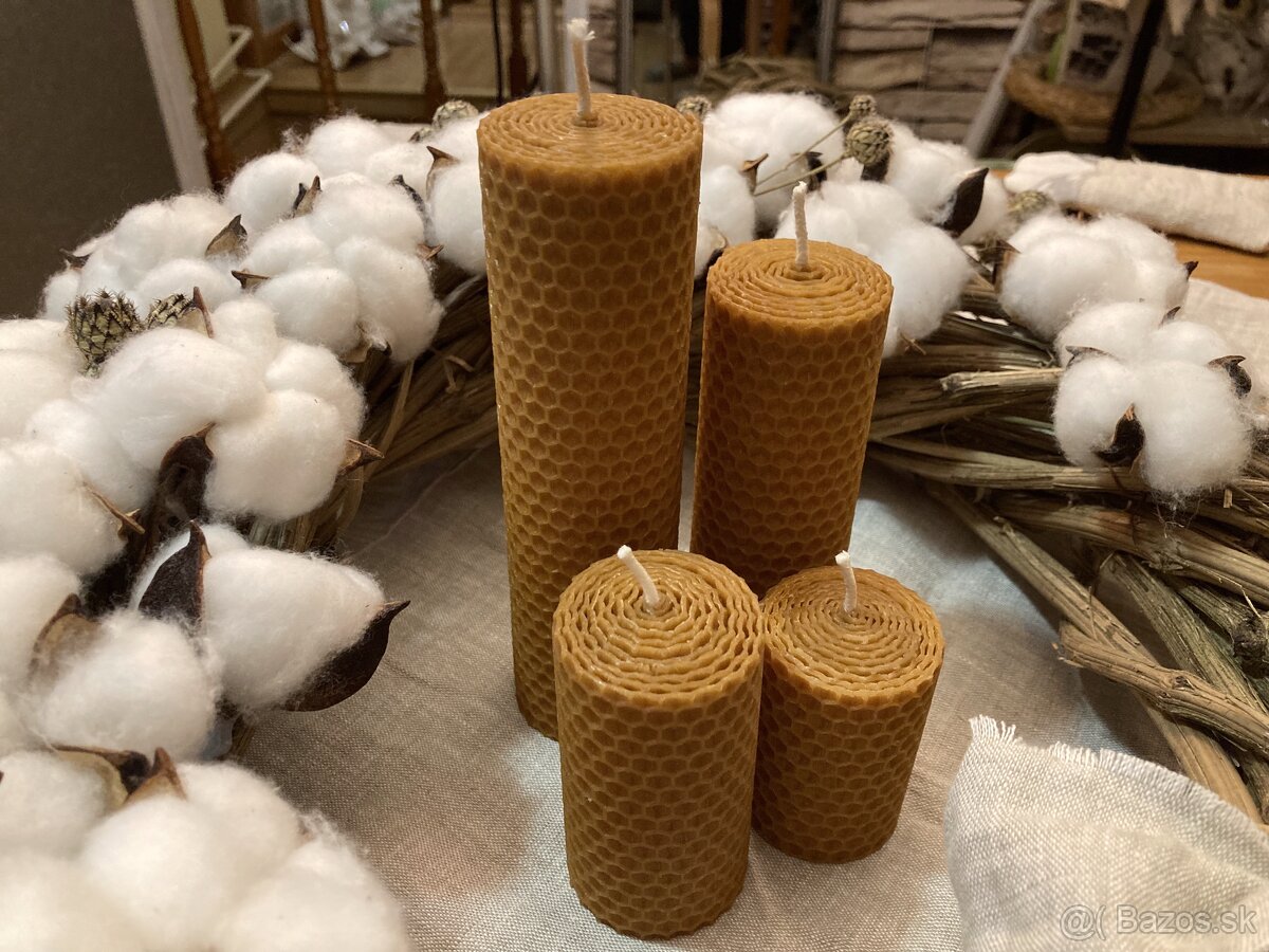 Adventné sviečky z včelieho vosku - 6