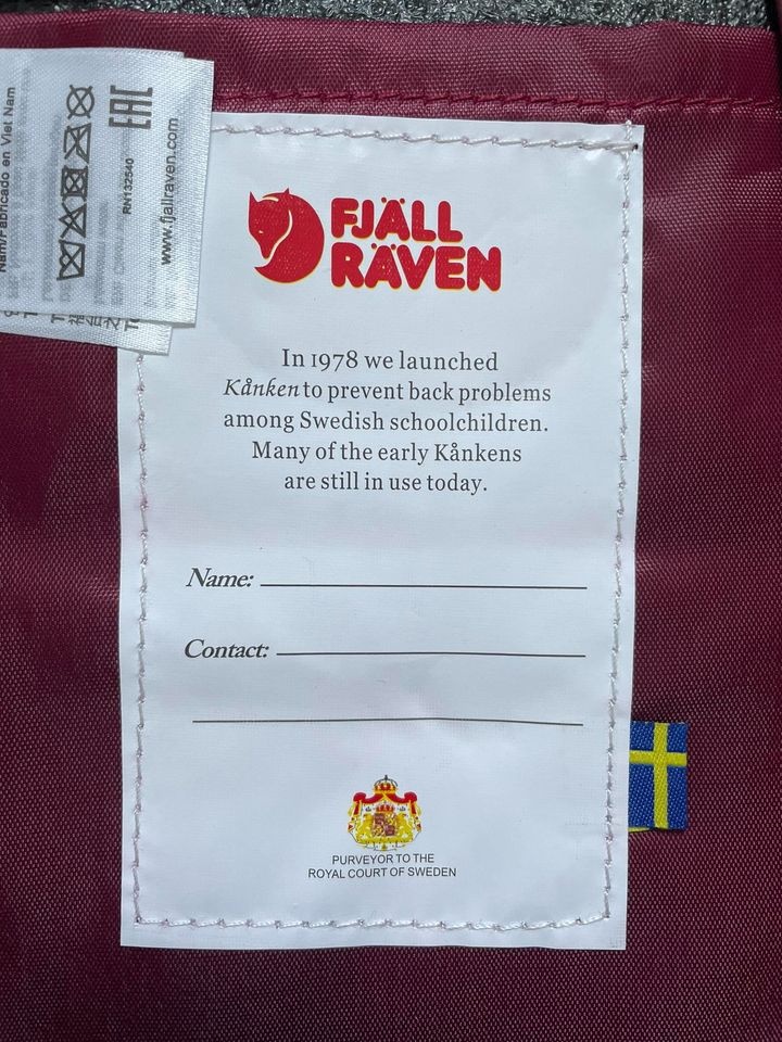 Batoh Fjällräven Kanken vínový s hnedými prvkami 7L - 6