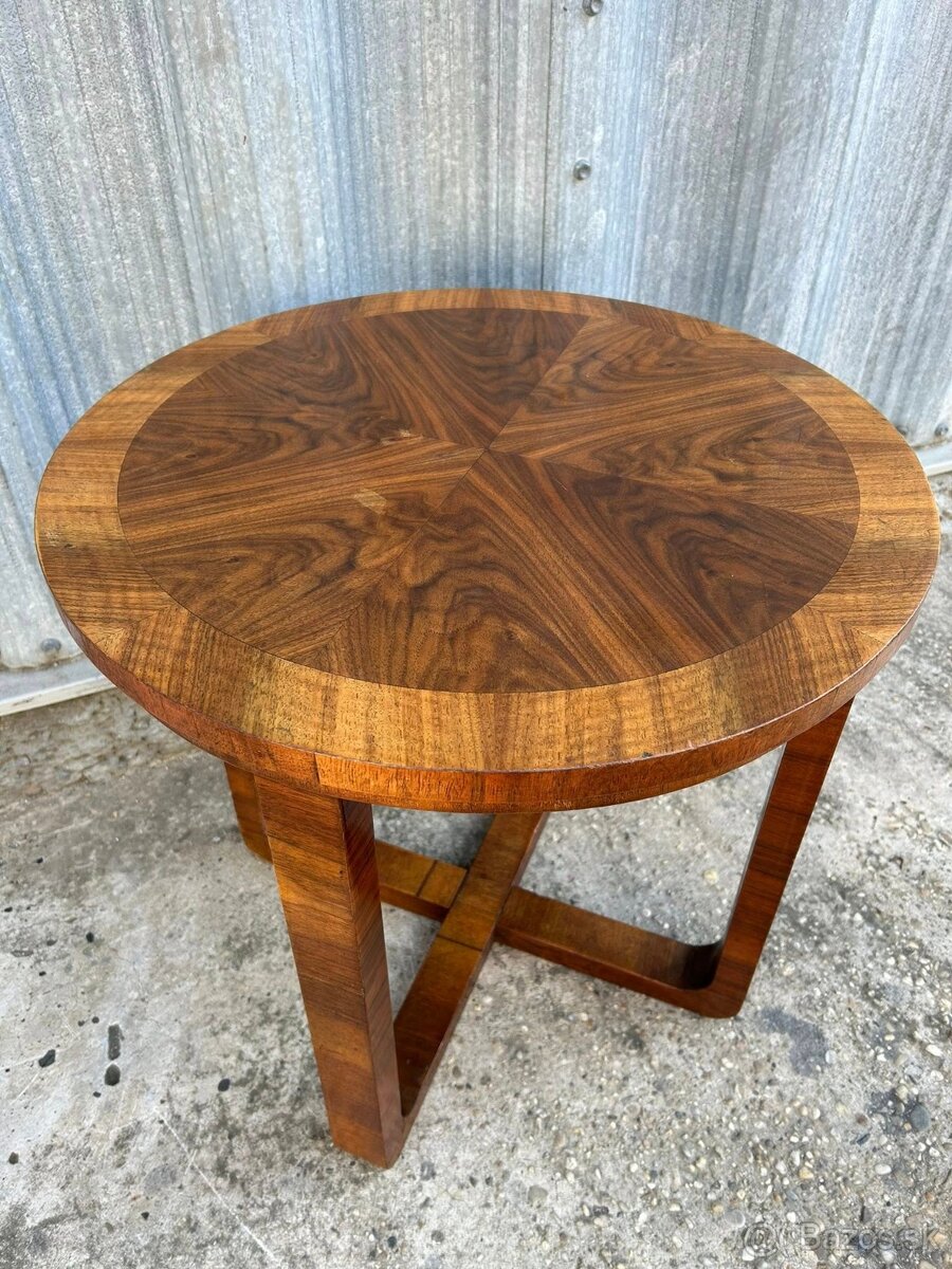 Art Deco stolík + taburetky - S07 - 6