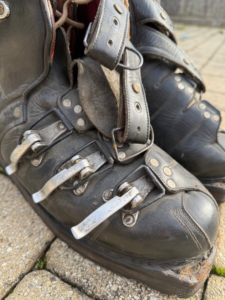 Lyziarky kozene true vintage retro - 6