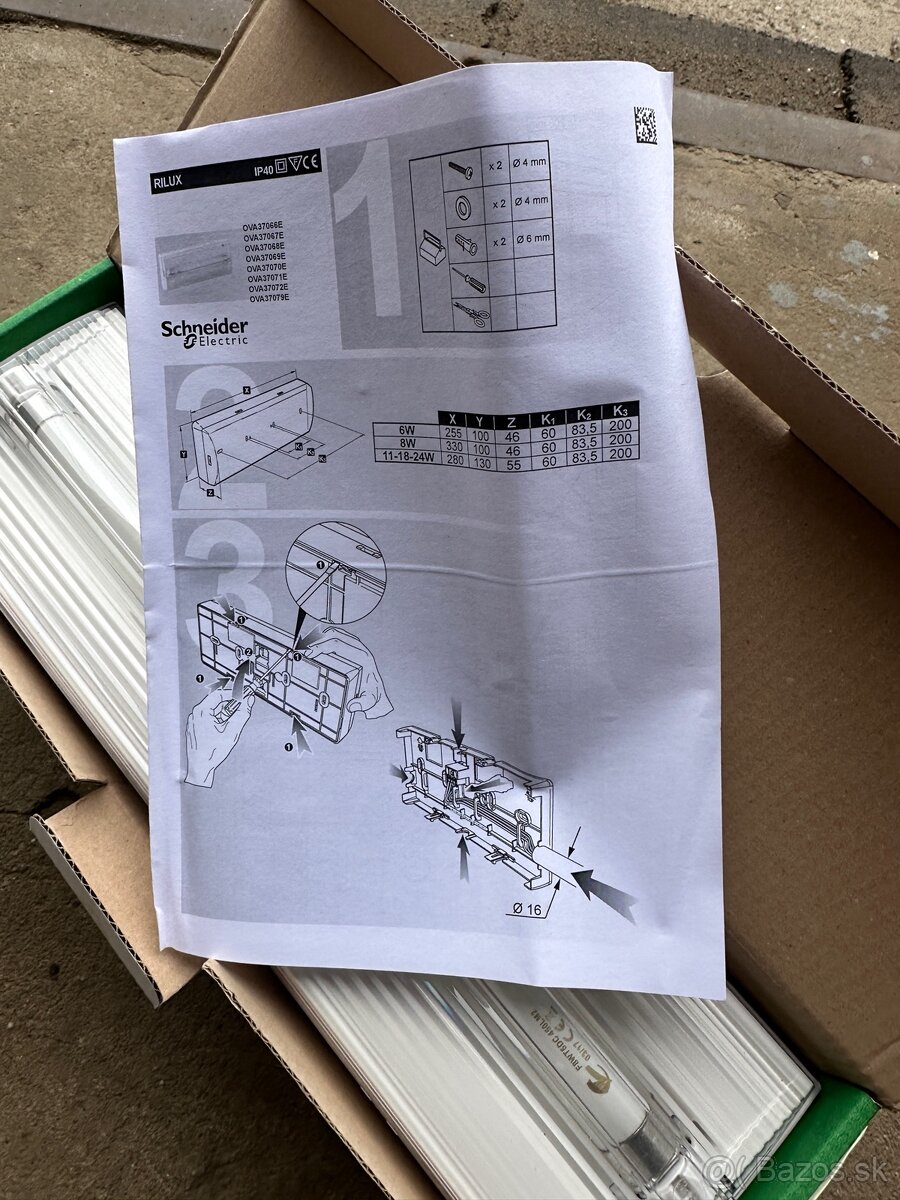 4ks Núdzové svietidlo Schneider RILUX OVA37067E – Nové (4ks) - 6