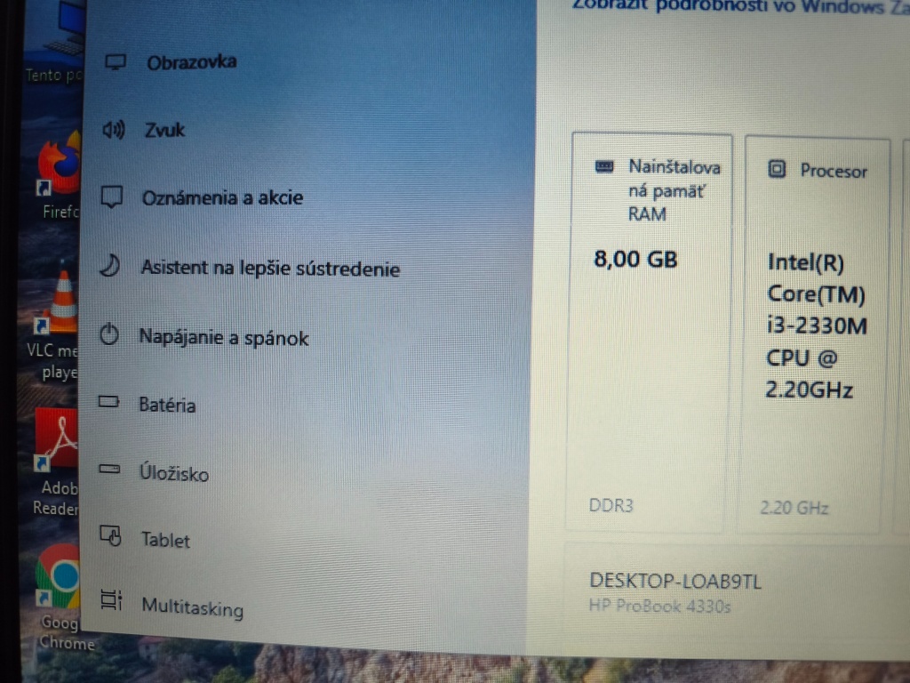 predám Hp probook 4330s - Intel core i3 - 8gb ram - ssd - 6