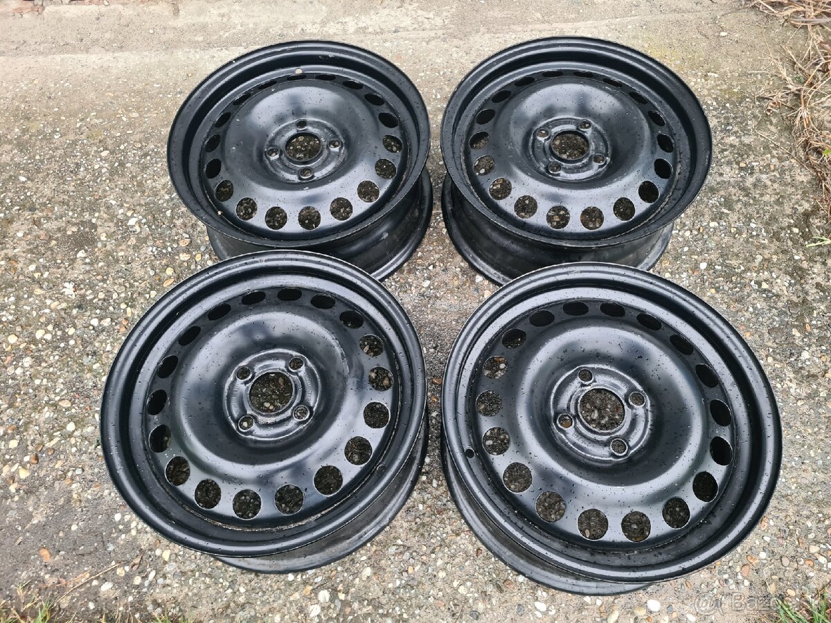 Plechove disky 4x100mm r15 opel - 6