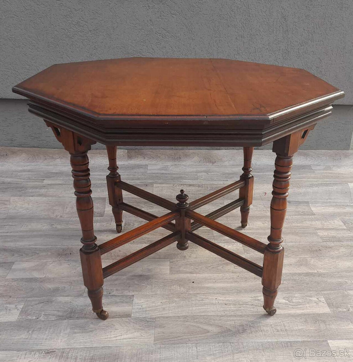 Stolík Edwardský vintage príručný. - 6