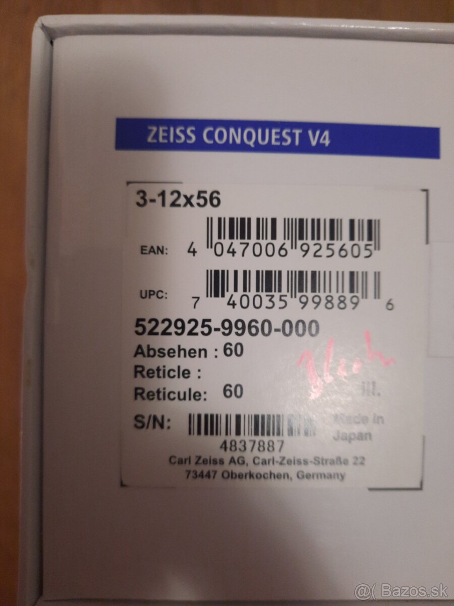 Zeiss V4 3-12x56 - 6