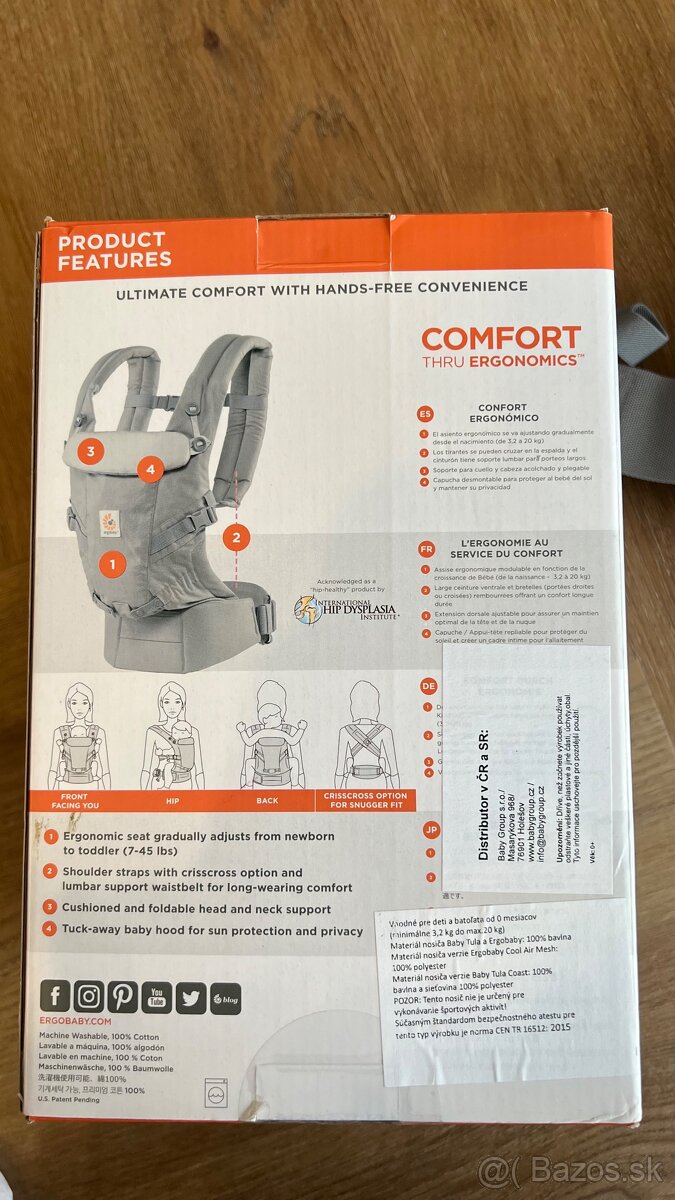 Ergobaby Adapt grey nosič - 6
