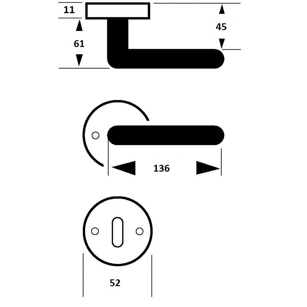 LIENBACHER DENVER kovanie - interiérová kľučka s rozetou - 6