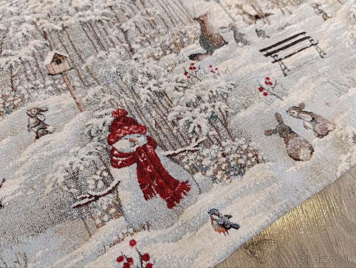 Vianočný zimný behúň na stôl - 6