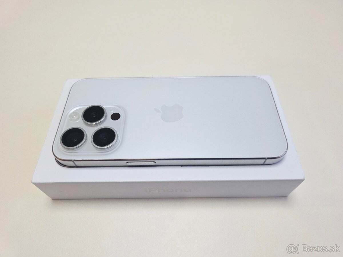 APPLE IPHONE 15 PRO 128GB WHITE TITANIUM TOP STAV - 6