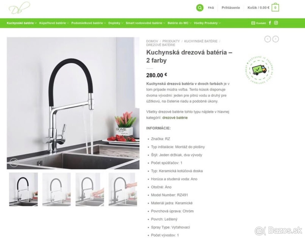 Luxusná 3in1 kuchynská batéria GRANITAN – úplne nová - 6