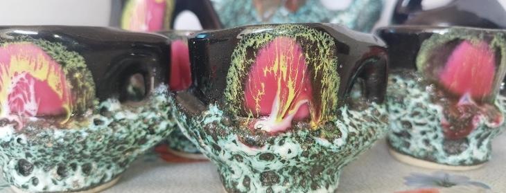 Sopečný čajový servis. - 6