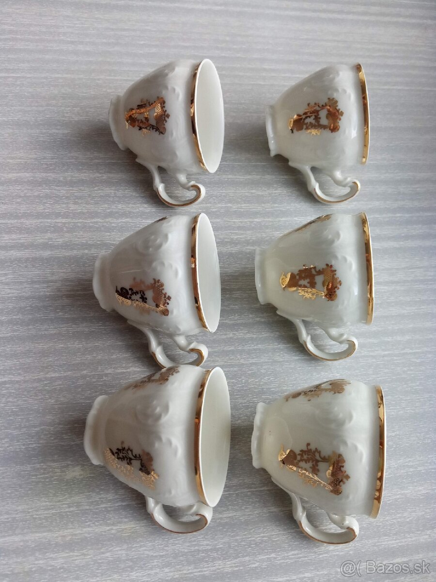 Šálky a podšálky, porcelán. - 6