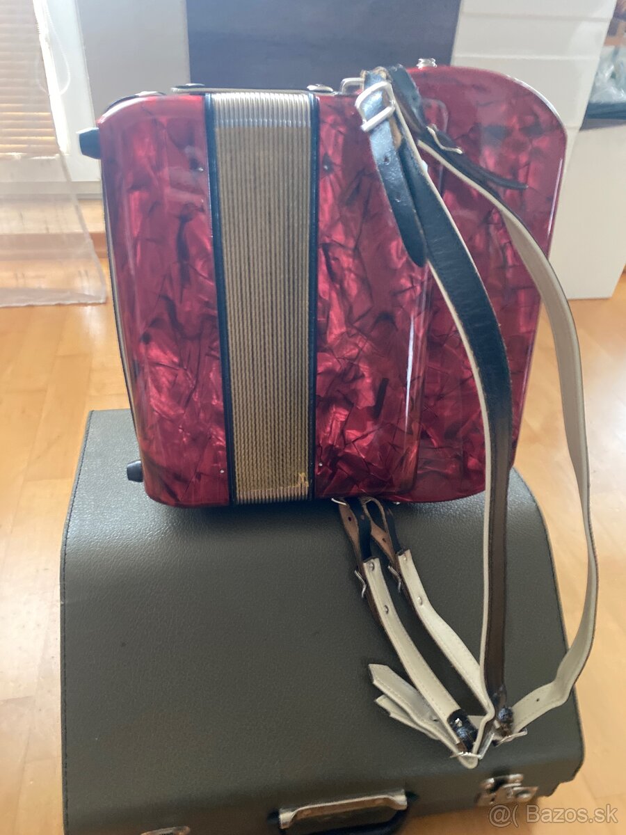 Heligonka Hohner Club llB CF + remene + kufor super - 6