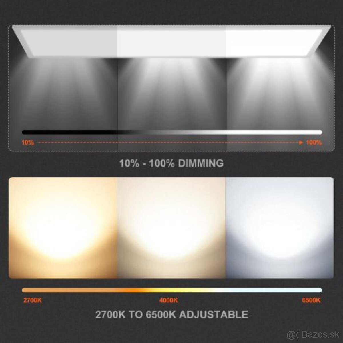 Vevor LED stropné svietidlo z diaľkovým ovládaním 5000 LM - 6