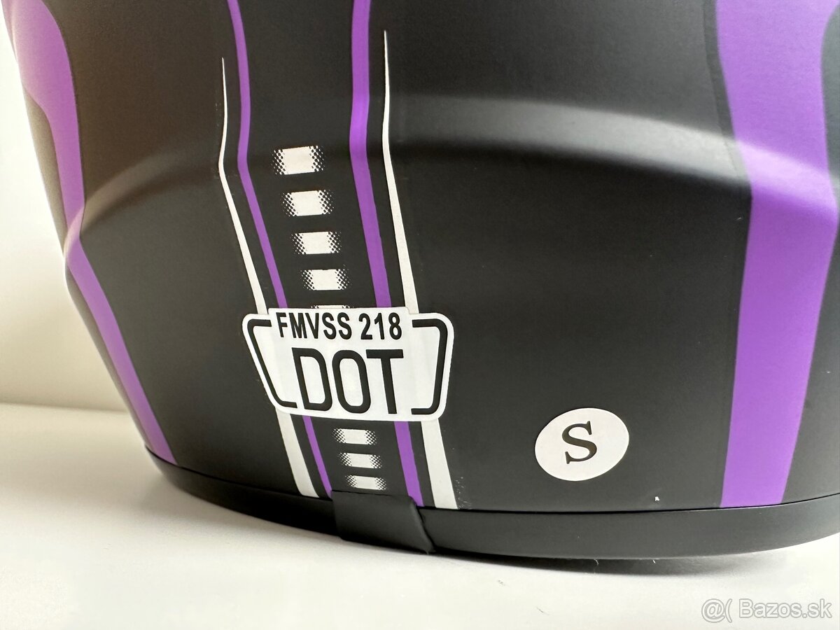 Moto prilba (off-road/motocross) + okuliare, veľkosť S - 6