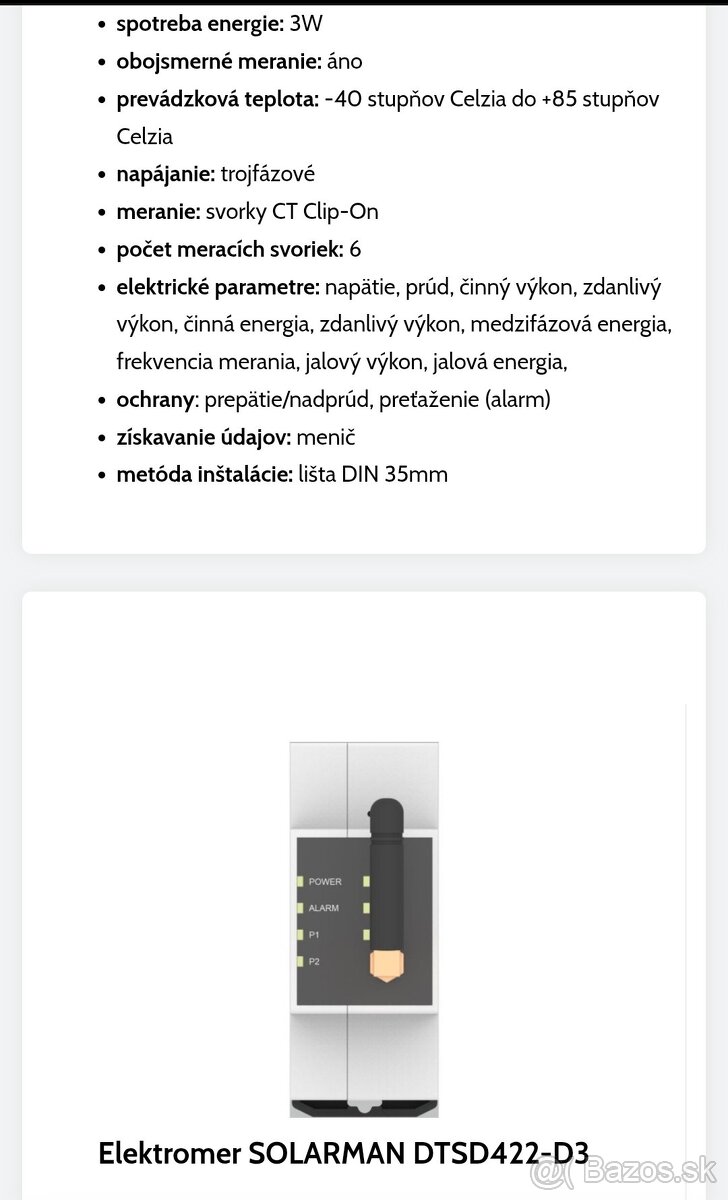 Inteligentný merač SOLARMAN DTSD422-D3 - 6