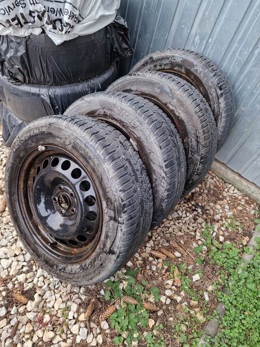 5x110 R16 - plech. disky + 205/60 R16 M+S Hankook (OPEL) - 6